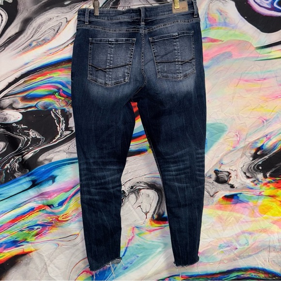 BKE Dark Blue Distressed Skinny Jeans 31 - Picture 2 of 9